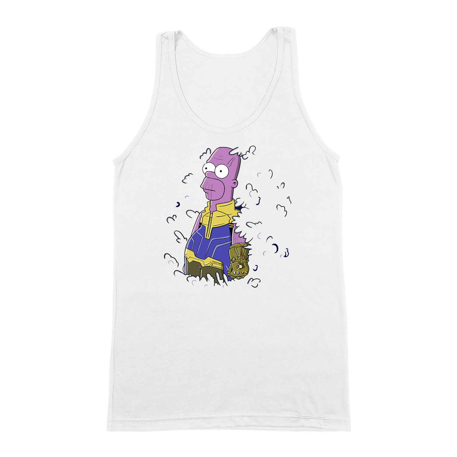 thanos homer simpson Fehér Férfi Trikó