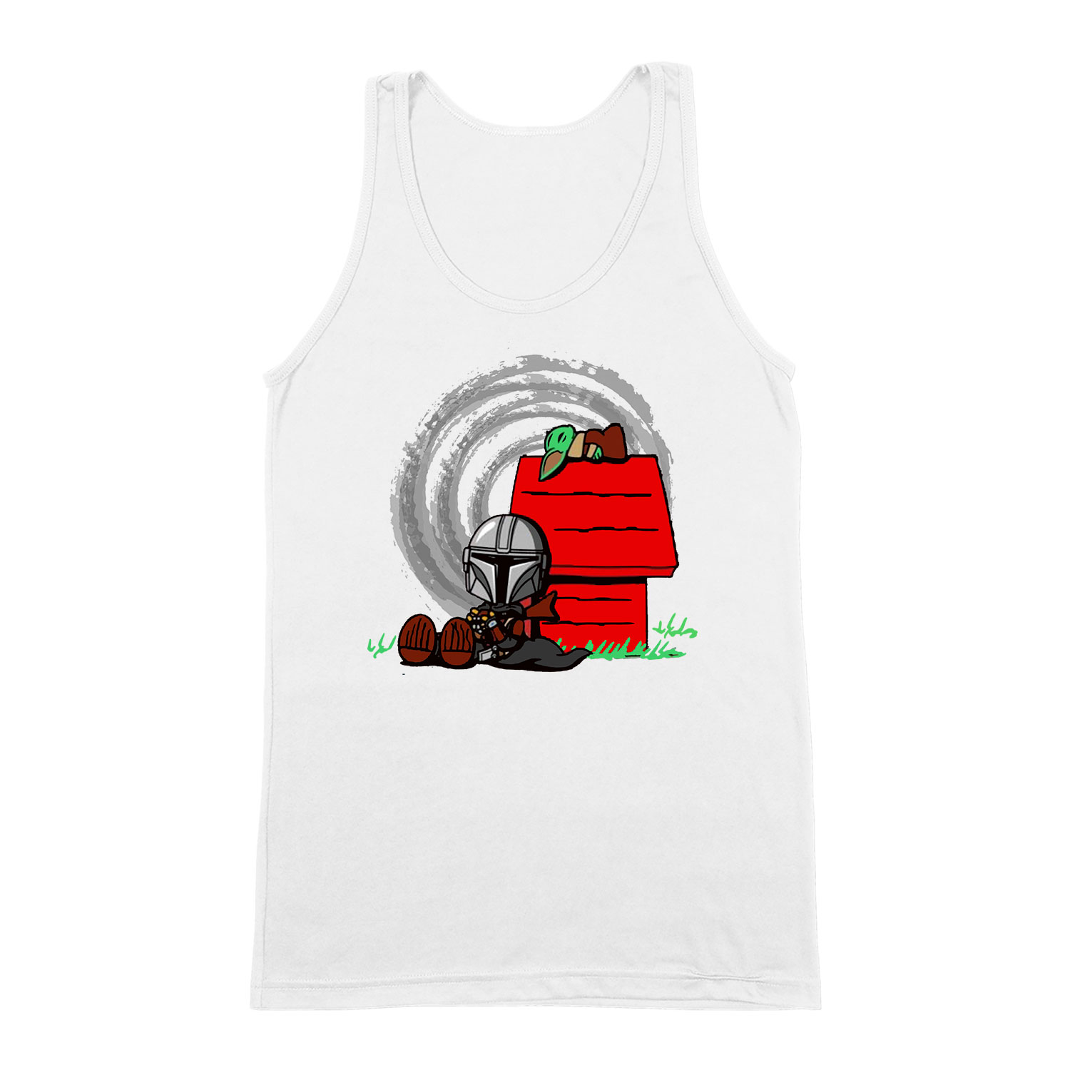 a mandalorian baba yoda baby yoda Fehér Férfi Trikó