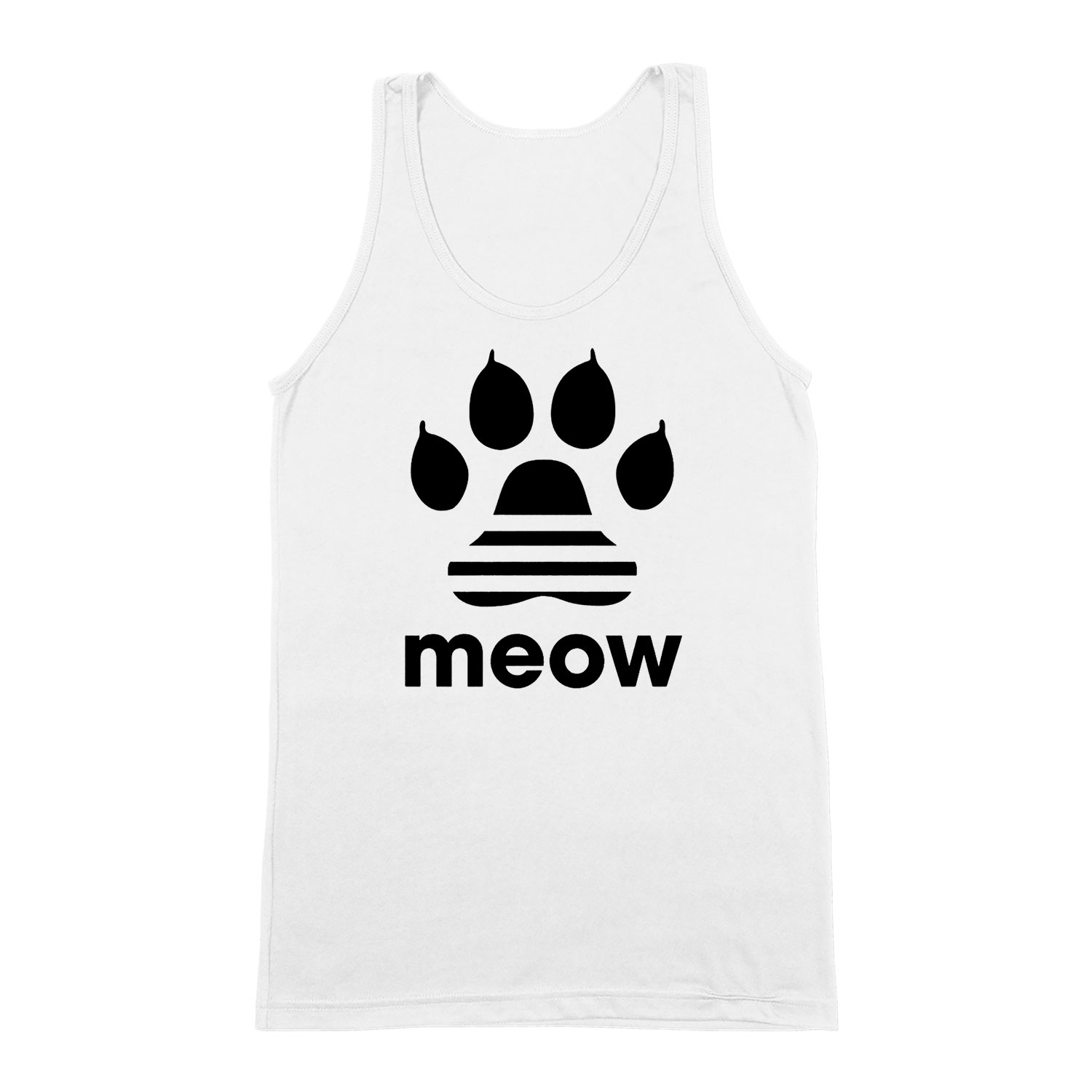 meow macskás cicás cica Fehér Férfi Trikó