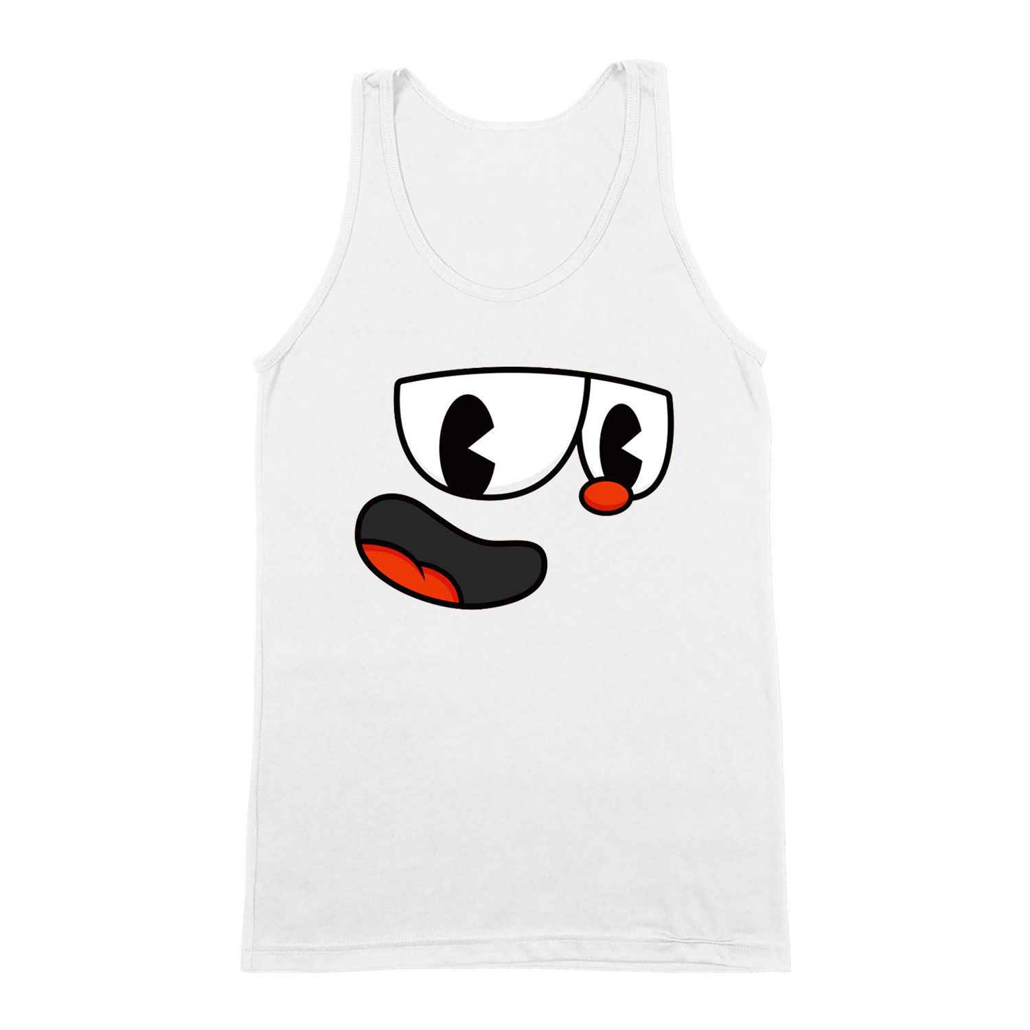 cuphead Fehér Férfi Trikó