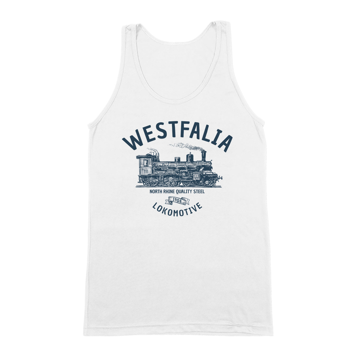 vonat vonatos mozdony lokomotív Fehér Férfi Trikó