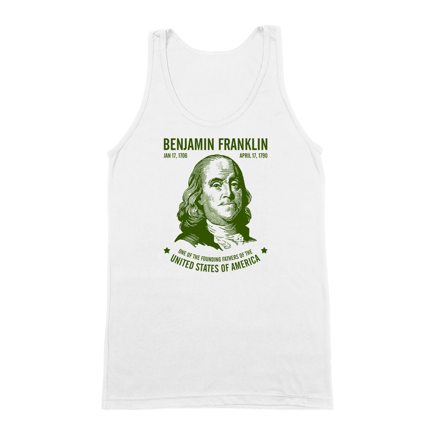 benjamin franklin Fehér Férfi Trikó