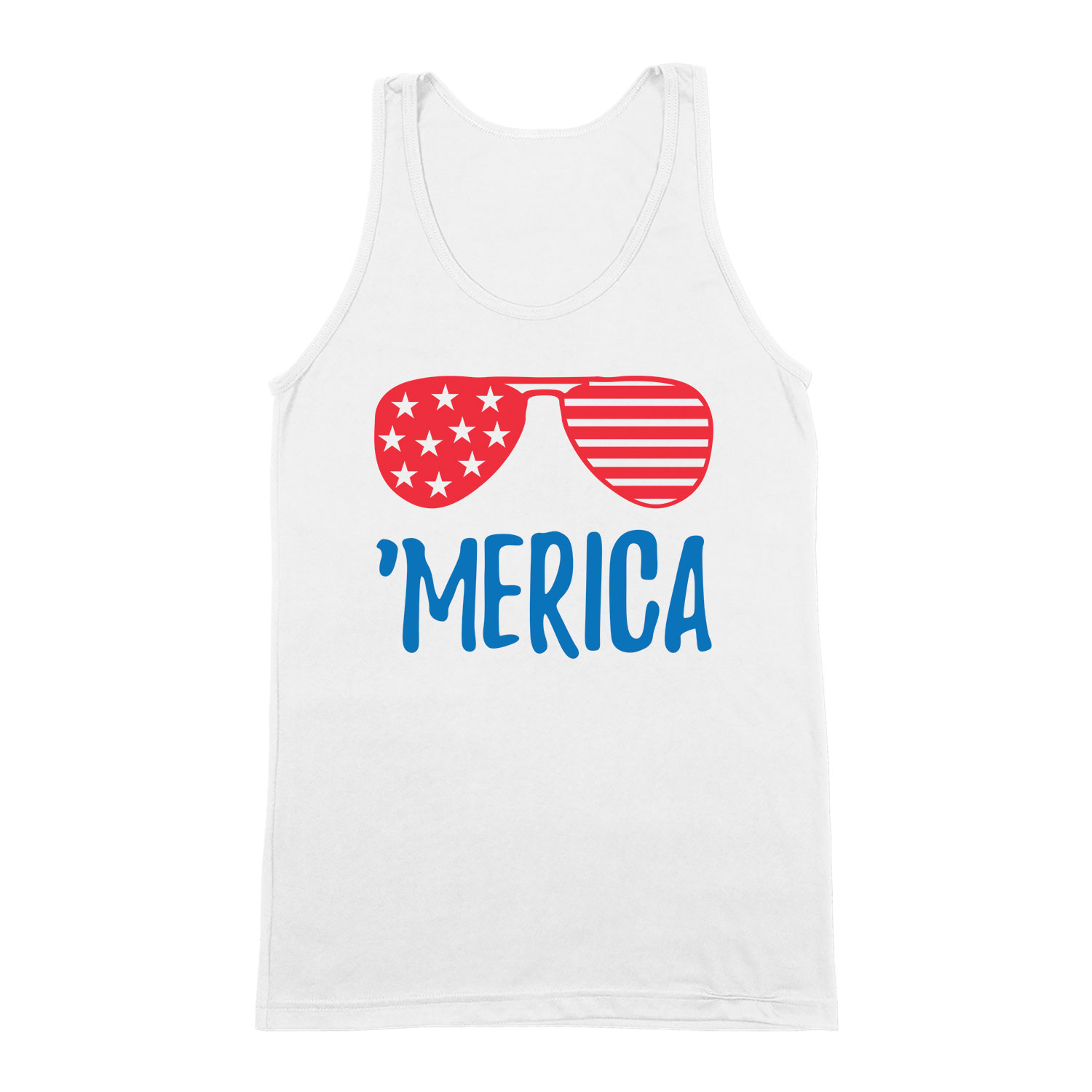 merica america Fehér Férfi Trikó