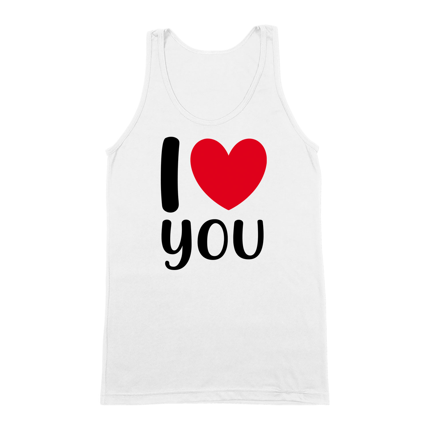 i love you Fehér Férfi Trikó