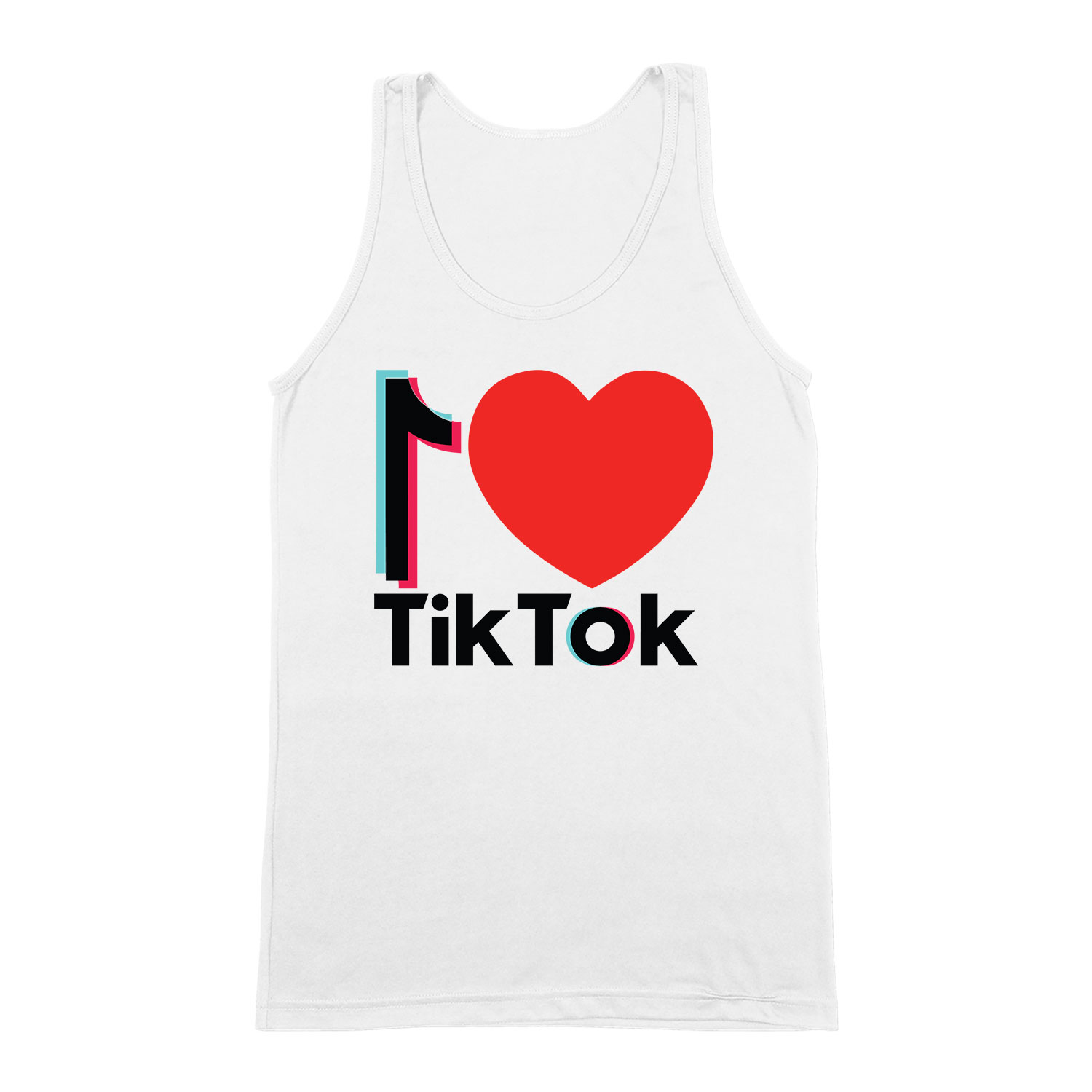 tik tok Fehér Férfi Trikó