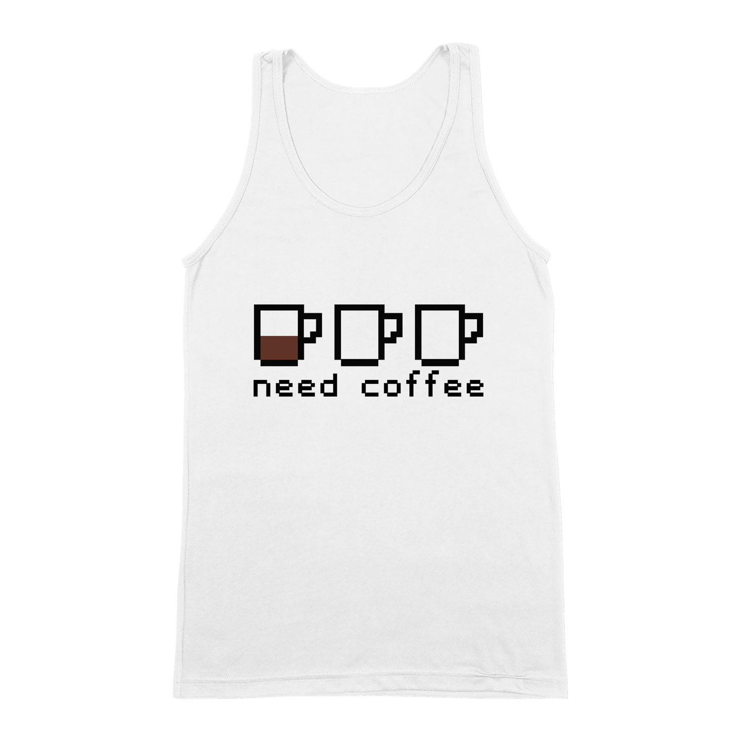 kávé coffee Fehér Férfi Trikó