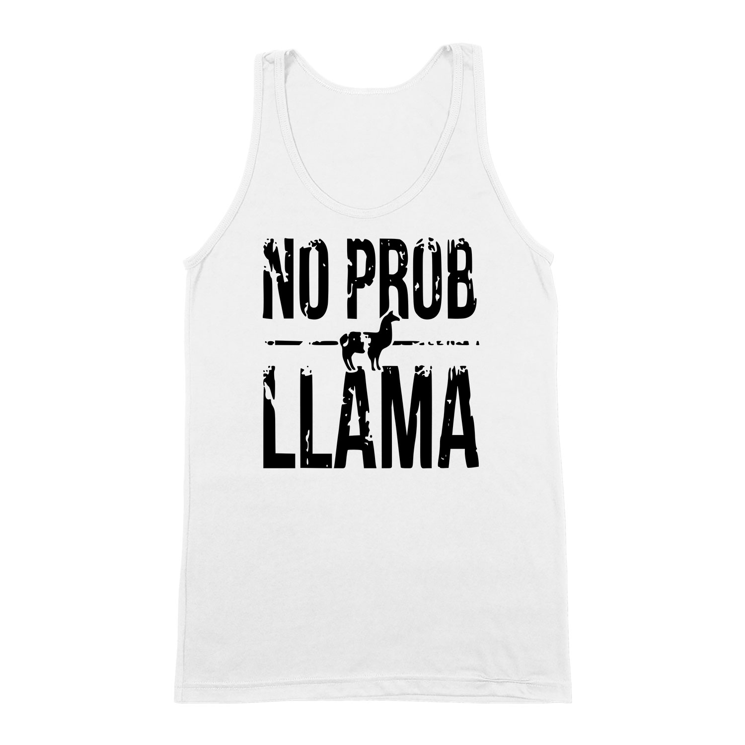 no probllama láma Fehér Férfi Trikó
