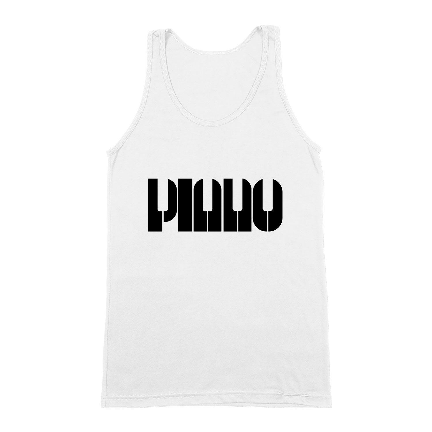 Piano zongora zongorista Fehér Férfi Trikó