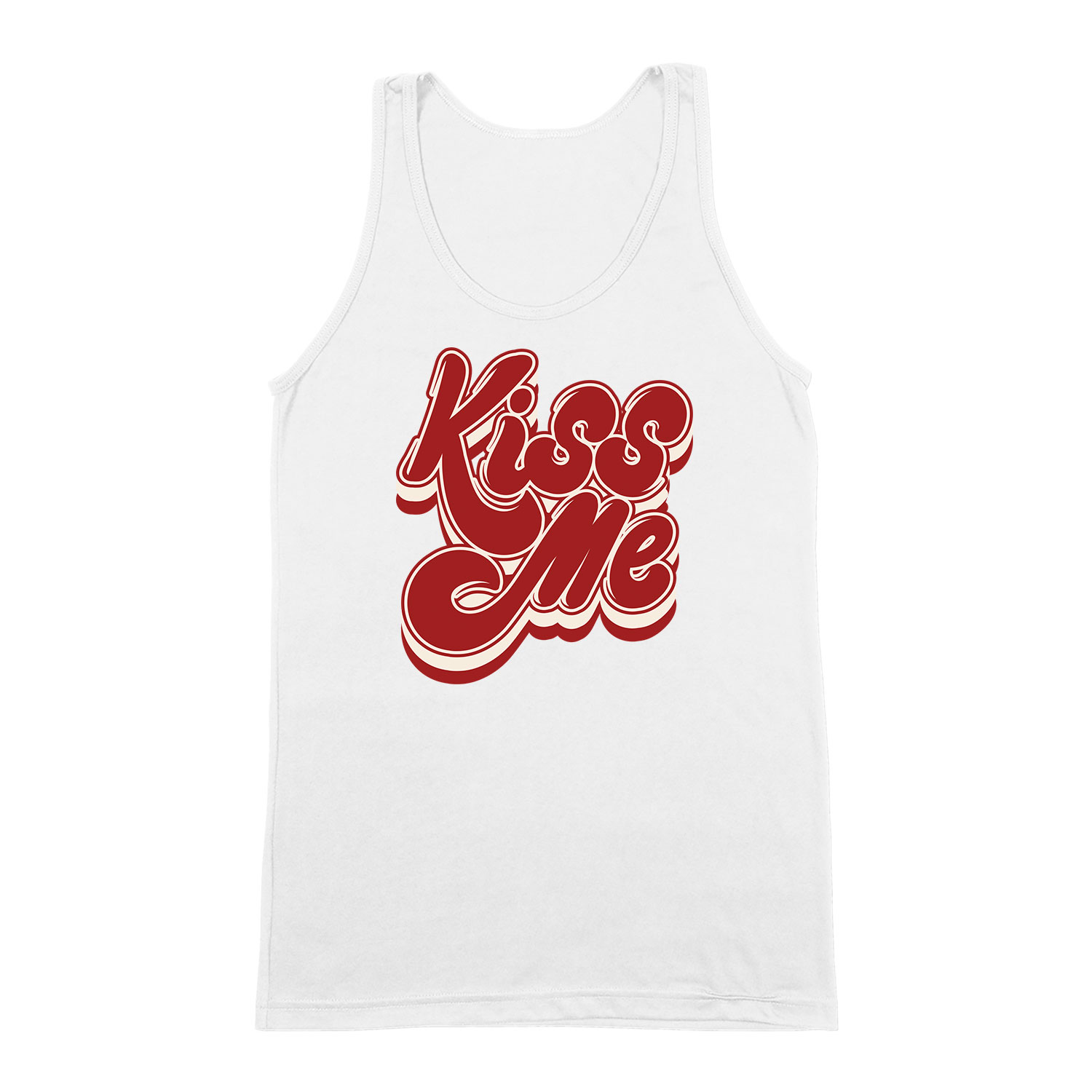 kiss me Fehér Férfi Trikó