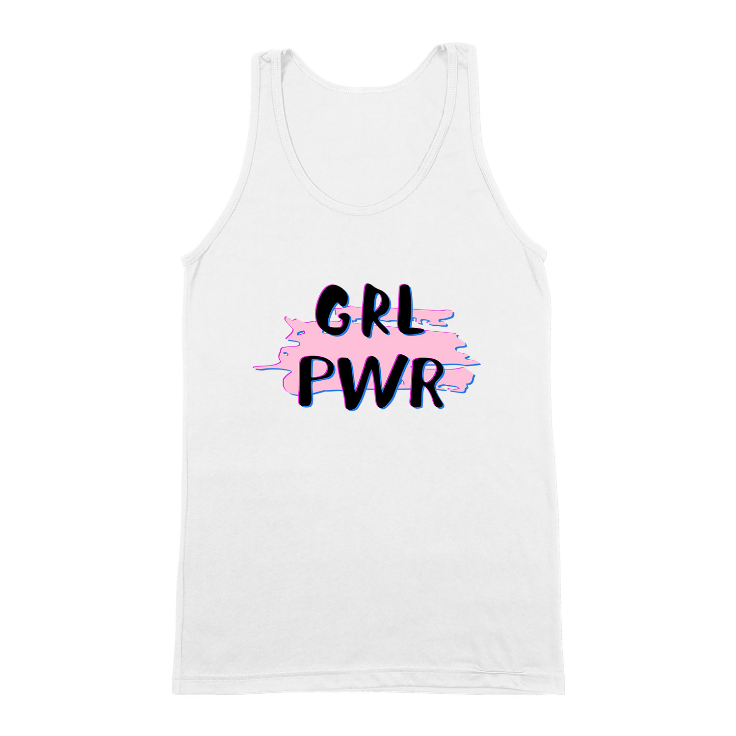 girl power grl pwr Fehér Férfi Trikó