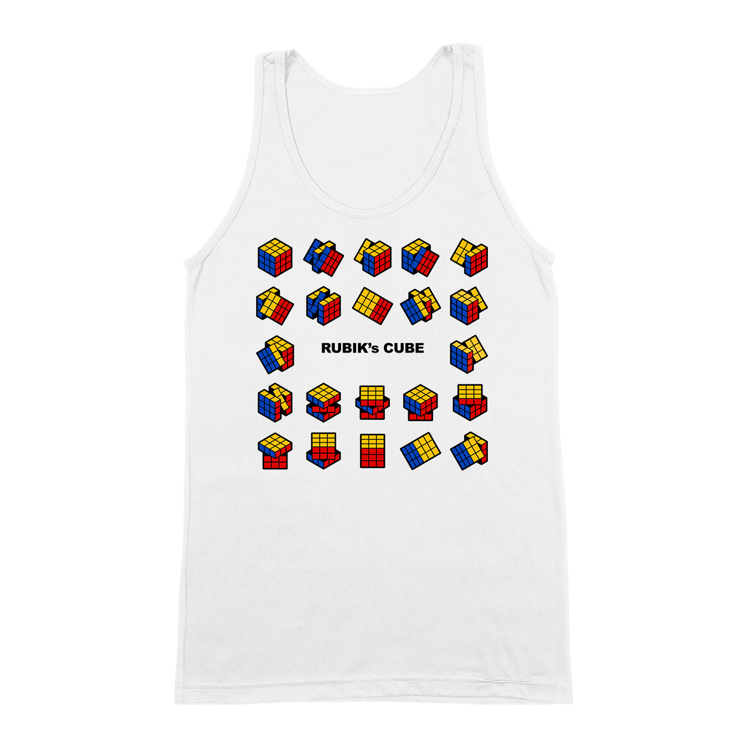 rubik kocka rubics cube Fehér Férfi Trikó