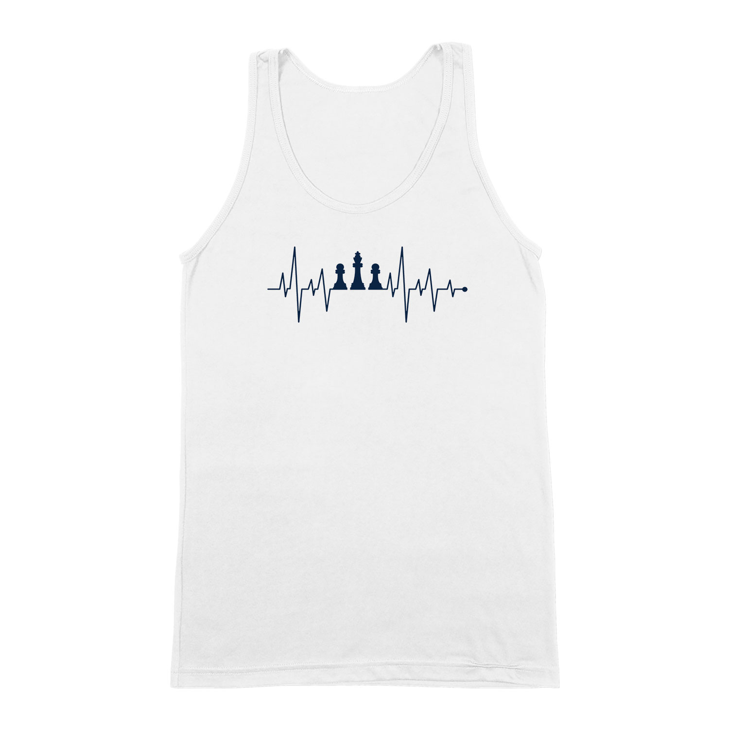 sakk Fehér Férfi Trikó