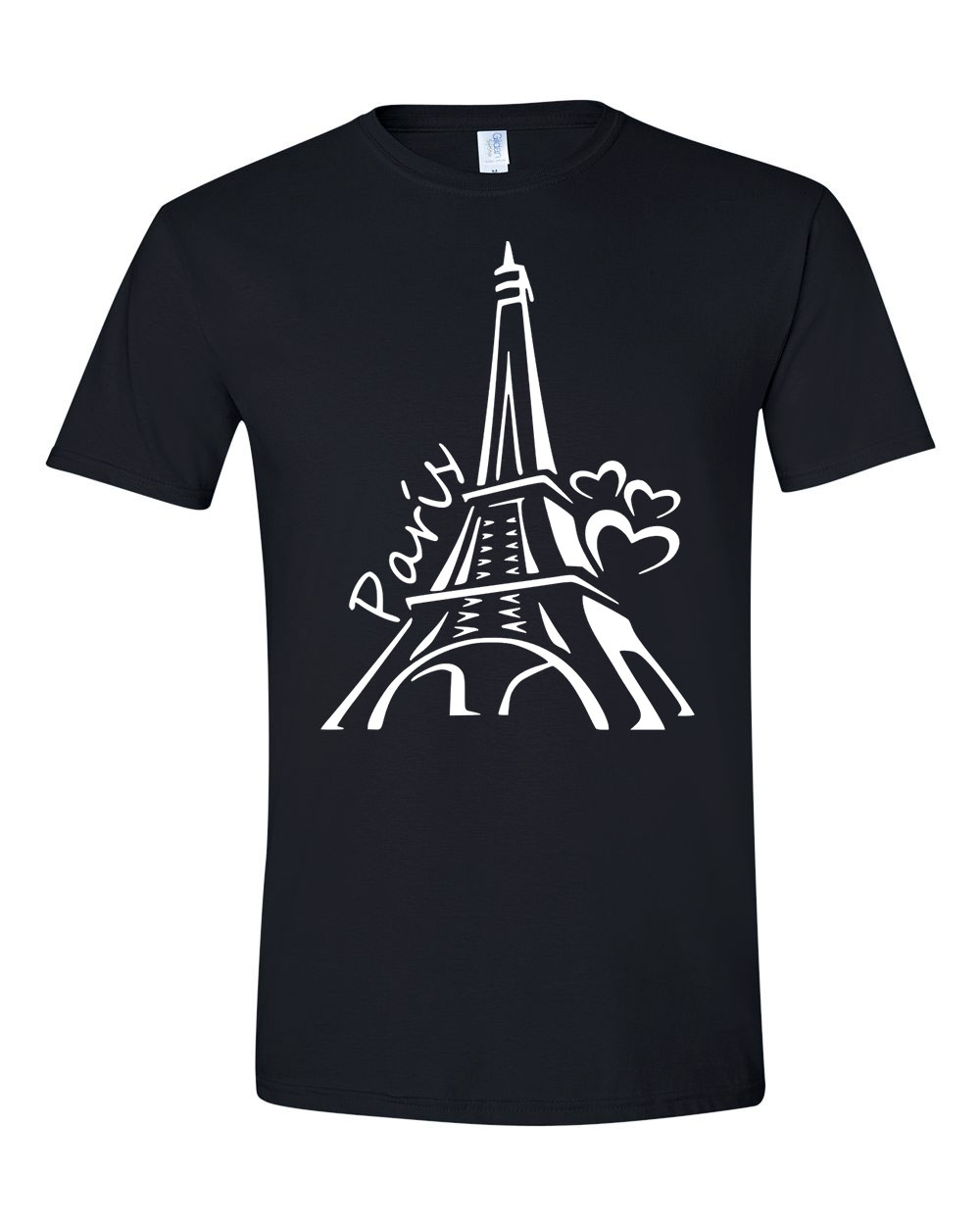 párizs francia eiffel torony Fekete Férfi Póló