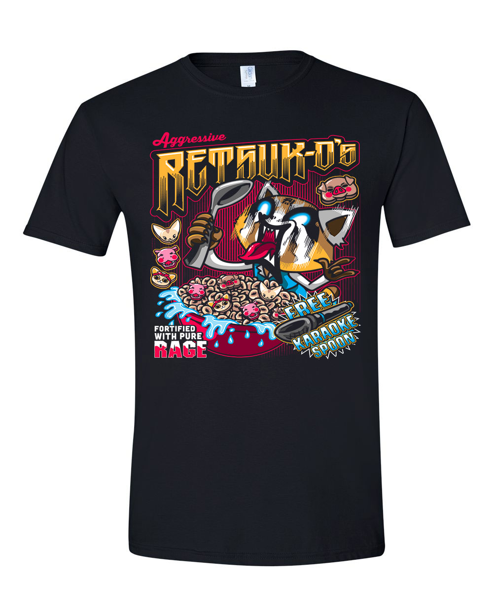Aggretsuko Fekete Férfi Póló