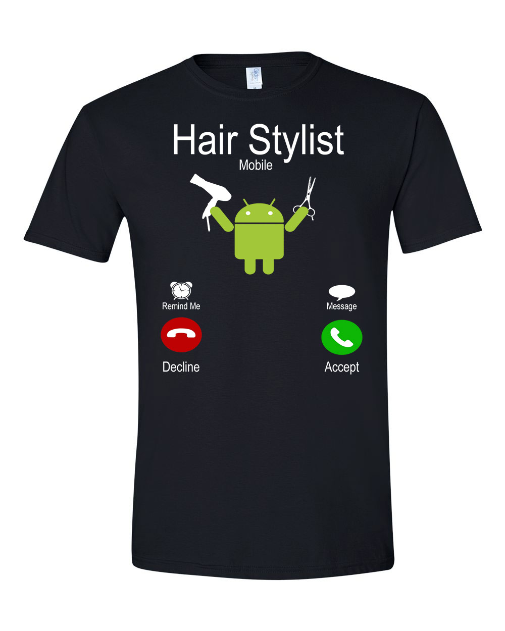 android fodrász fodrászat Fekete Férfi Póló