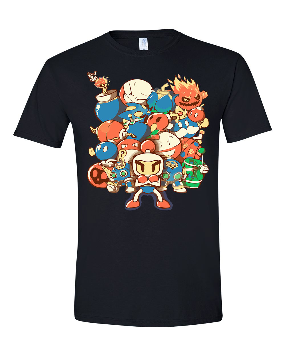 bomberman mario voltorb pokemon Fekete Férfi Póló