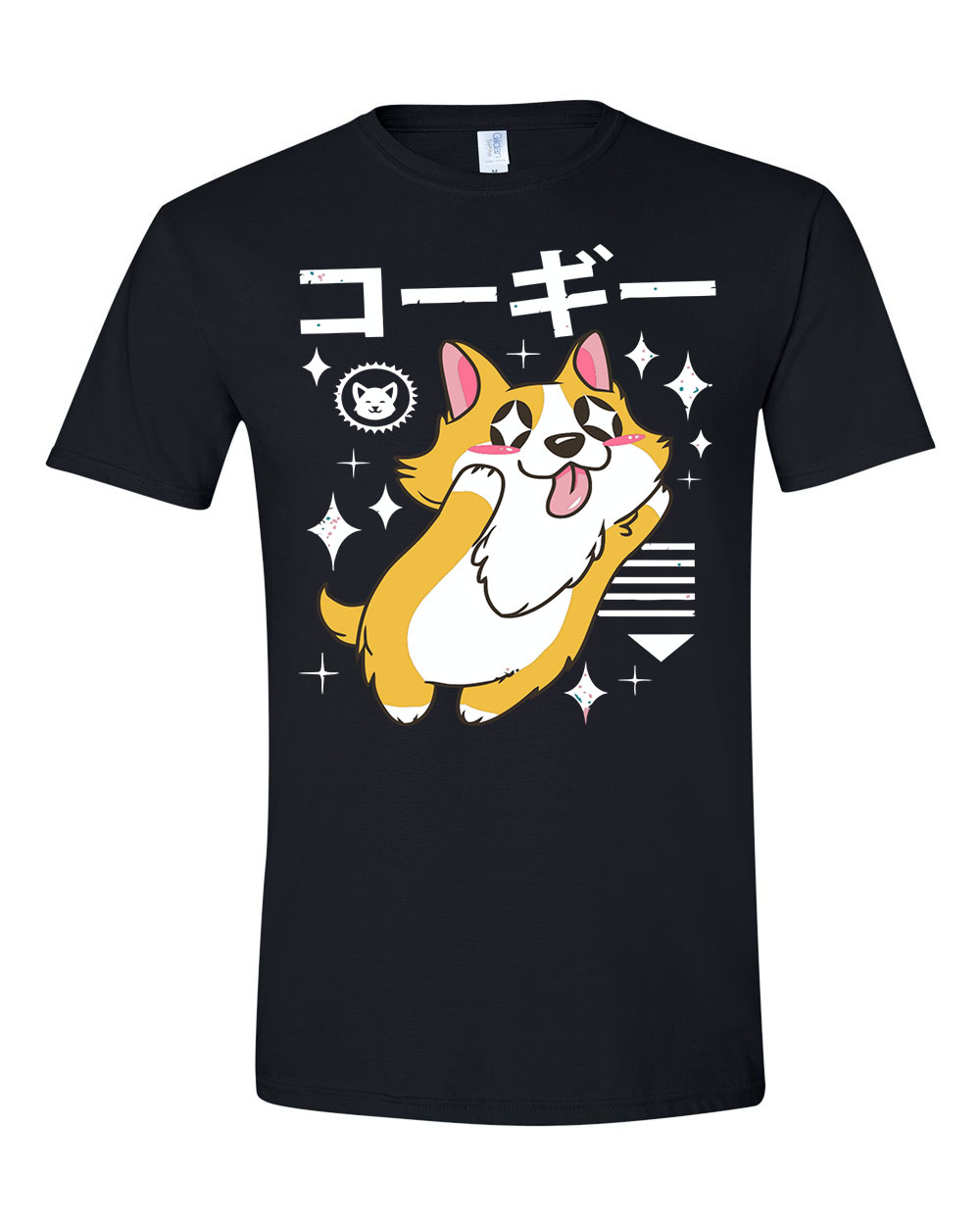 korgi corgi kutya Fekete Férfi Póló