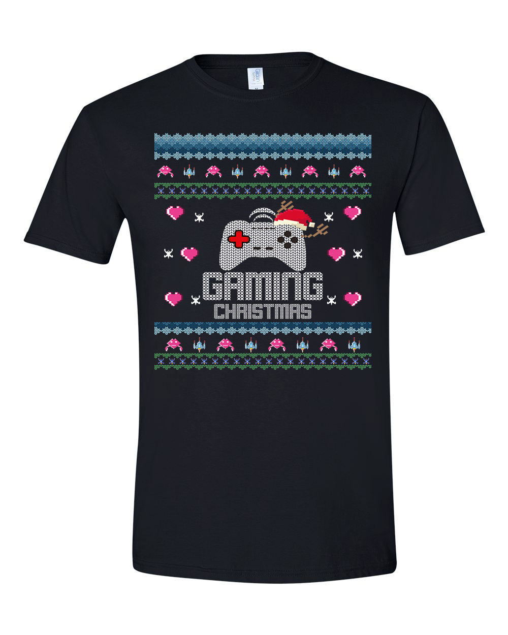 gamer karácsony ronda pulcsi Fekete Férfi Póló