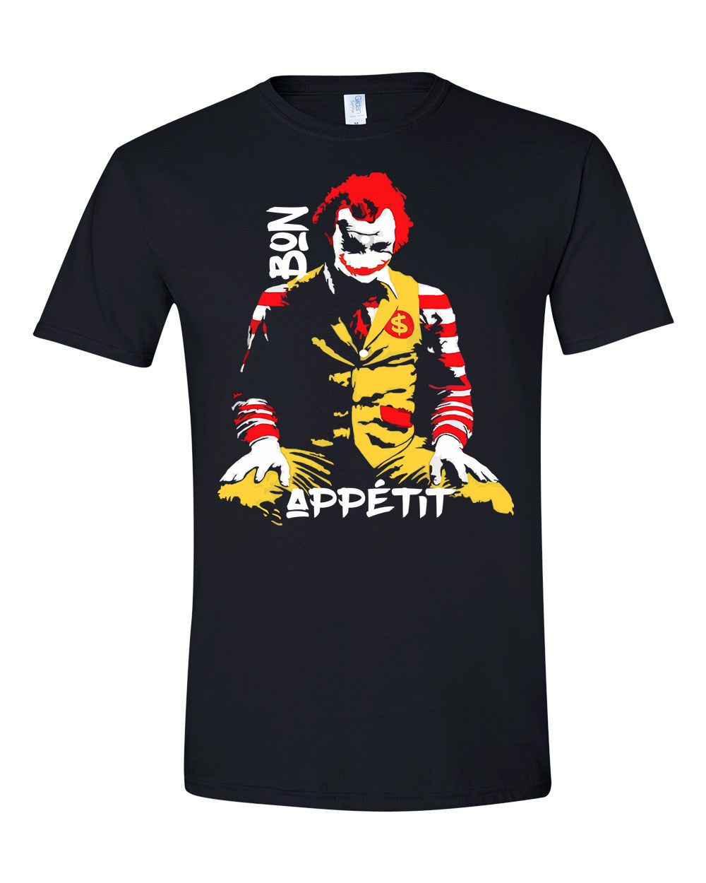 ronald mcdonald joker Fekete Férfi Póló