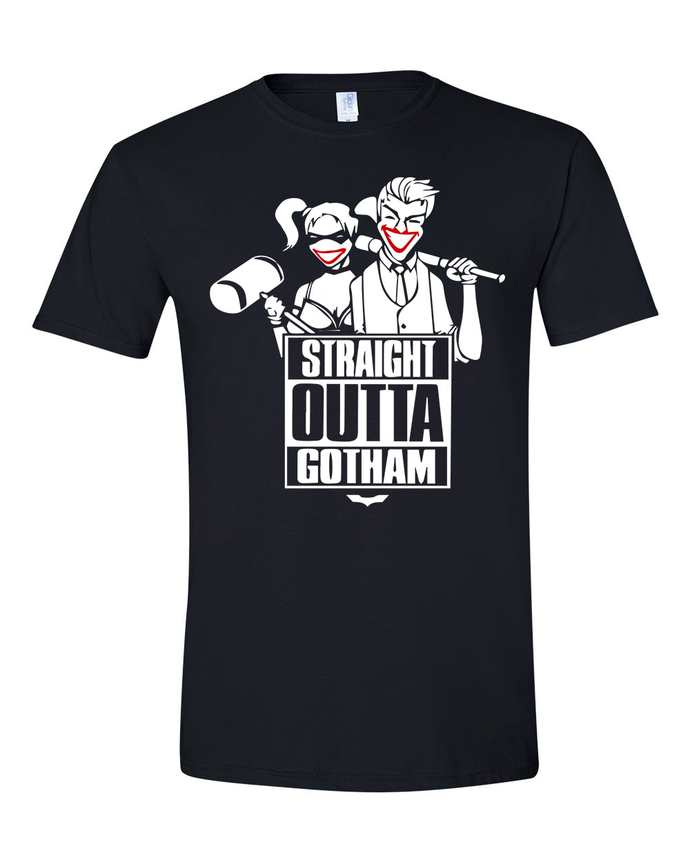 joker harley quinn gotham Fekete Férfi Póló
