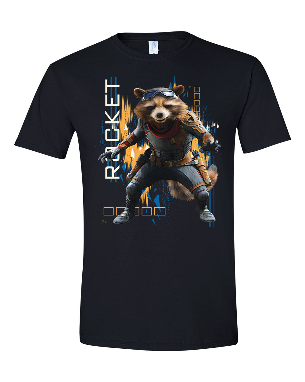 rocket racoon galaxis őrzői Fekete Férfi Póló