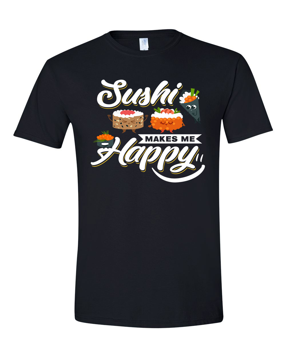 Szusi sushi Fekete Férfi Póló