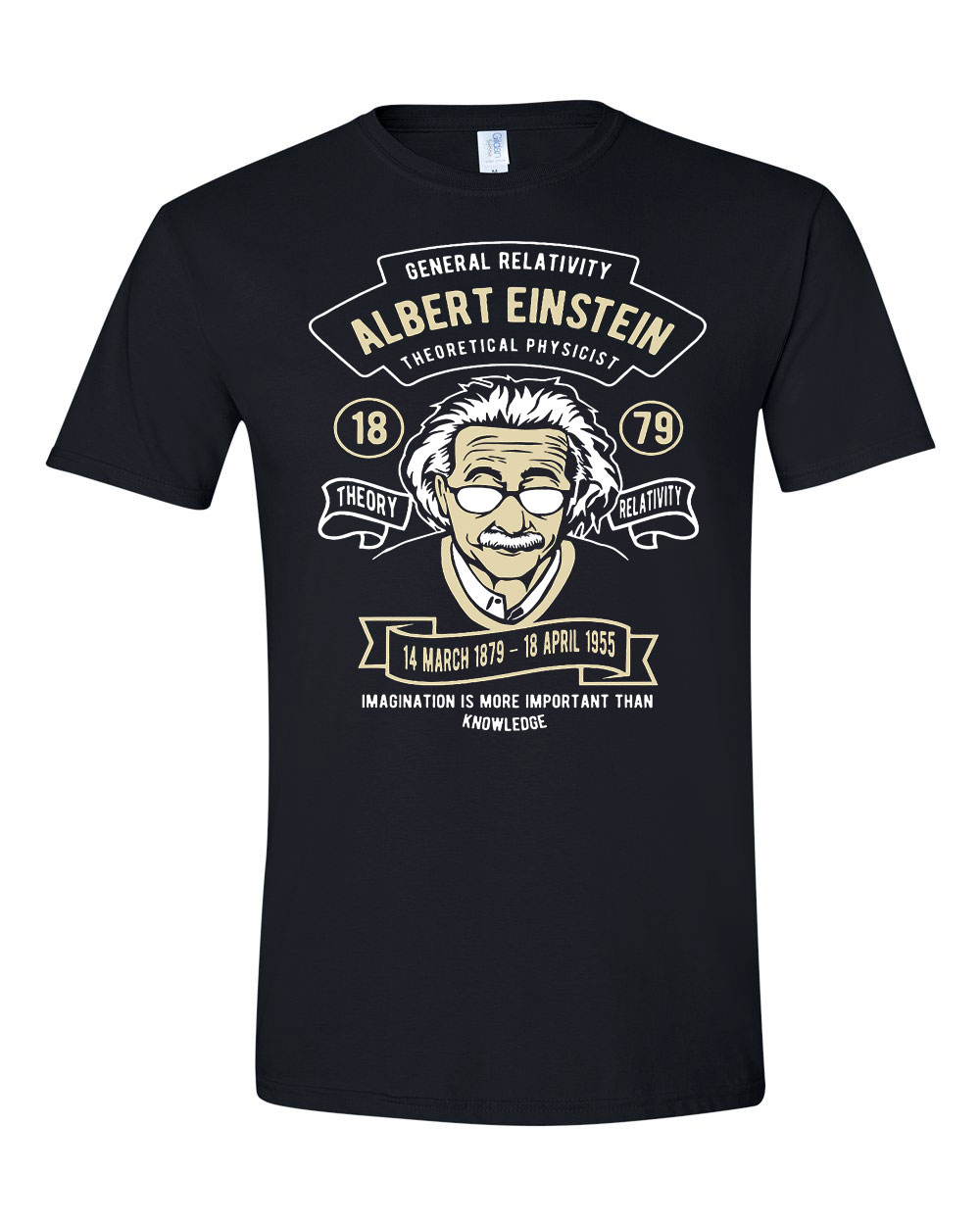 Albert Einstein Fekete Férfi Póló