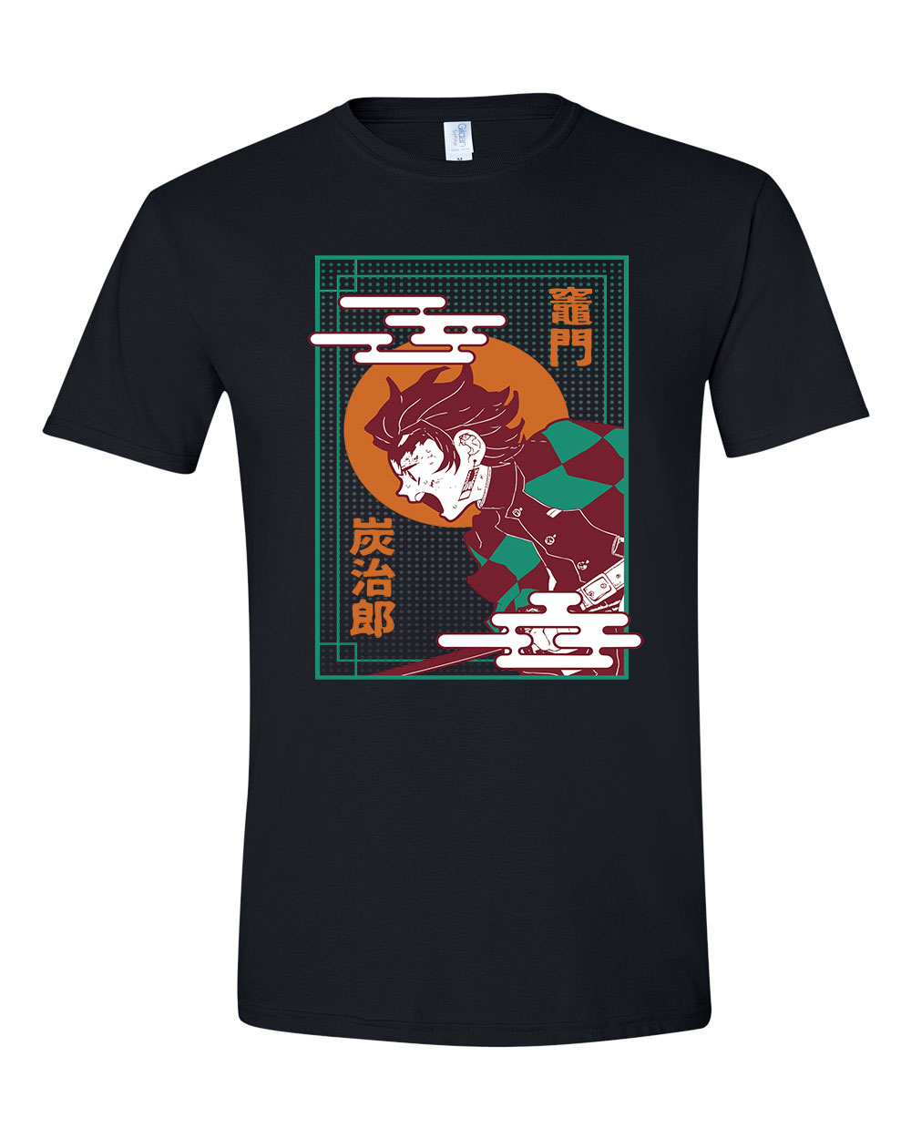 demon slayer tanjiro Fekete Férfi Póló