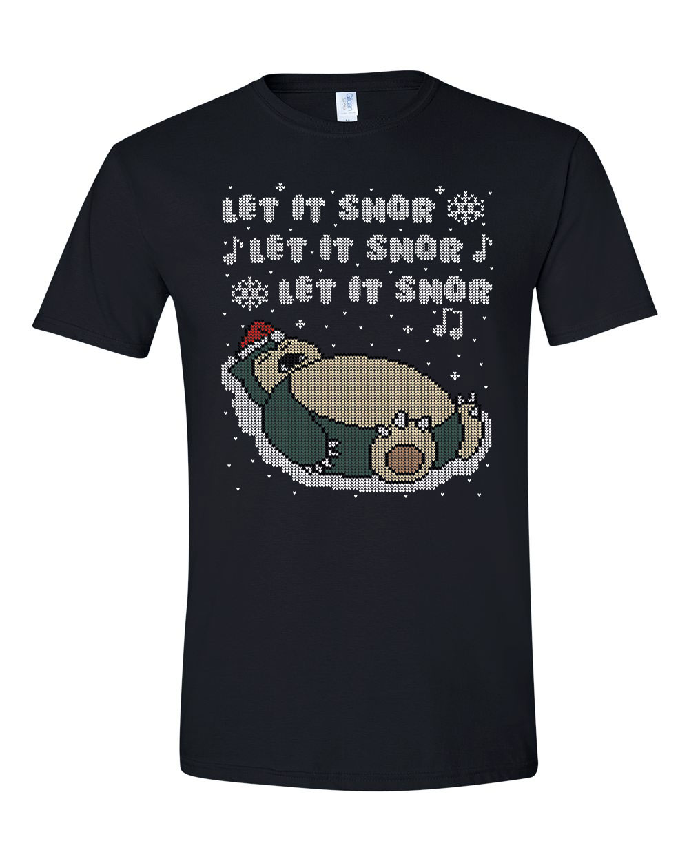 snorlax karácsony Fekete Férfi Póló