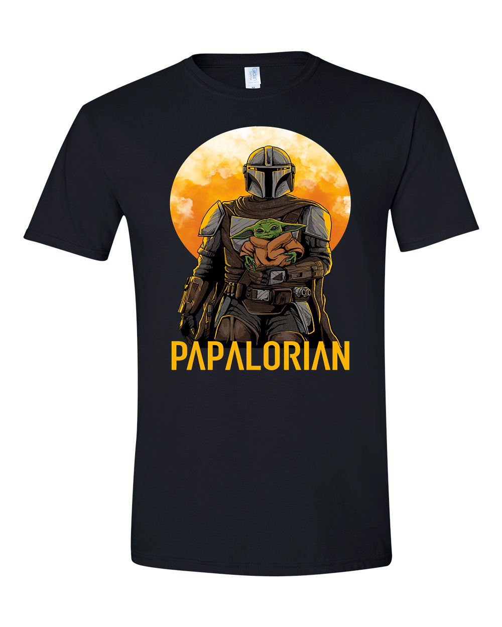 papalorian apák napja apáknak mandalorian Fekete Férfi Póló