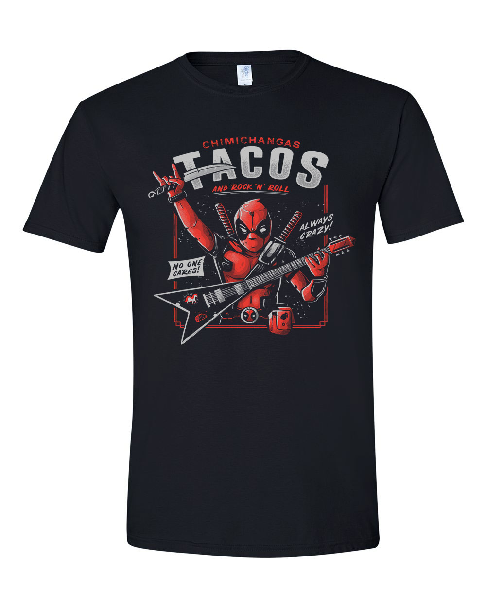 deadpool tacos chimichanga Fekete Férfi Póló