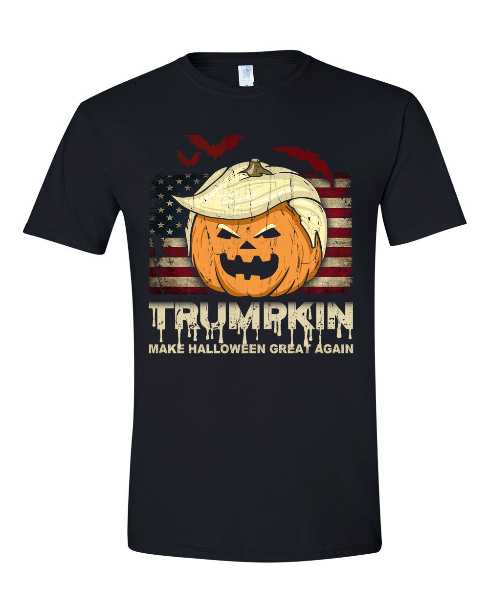 halloween tök donald trump Fekete Férfi Póló