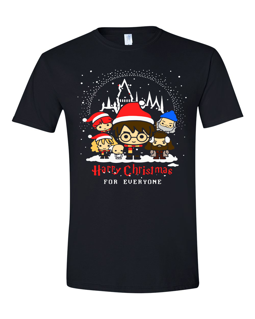 harry potter karácsony Fekete Férfi Póló