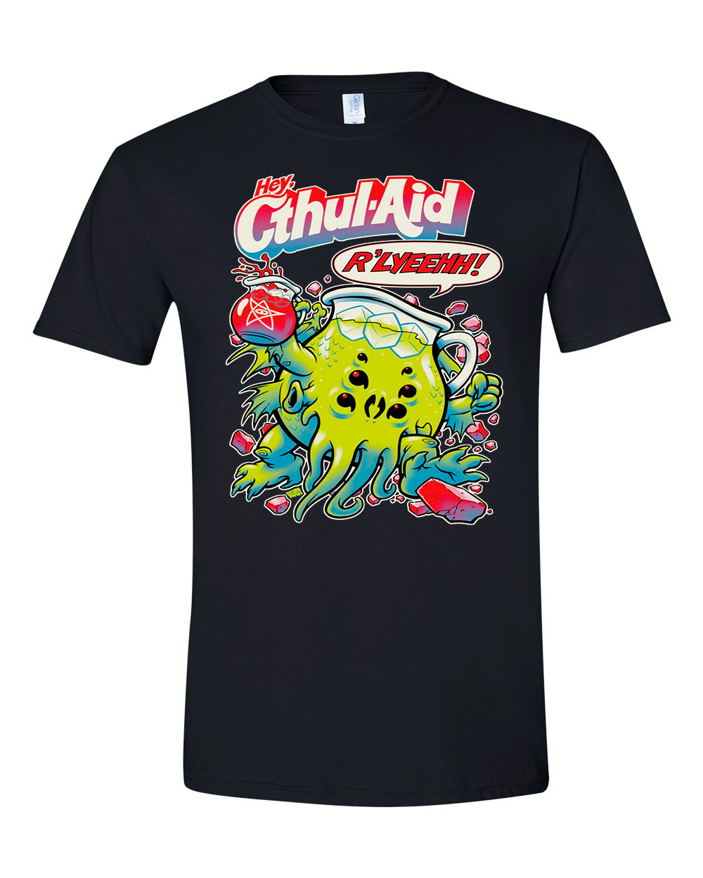 cthulhu chutulu hp lovecraft kool aid Fekete Férfi Póló