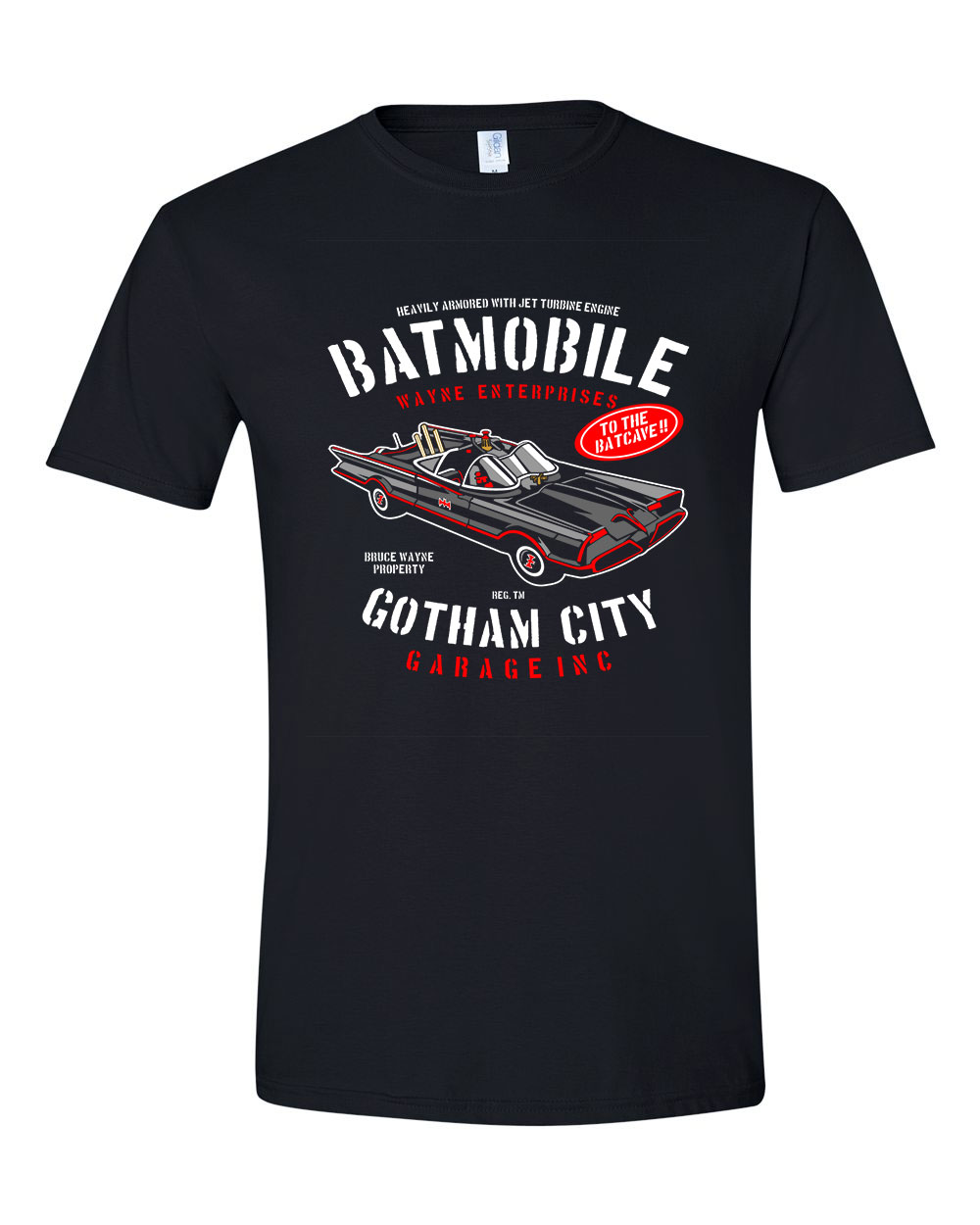 batman batmobile Fekete Férfi Póló