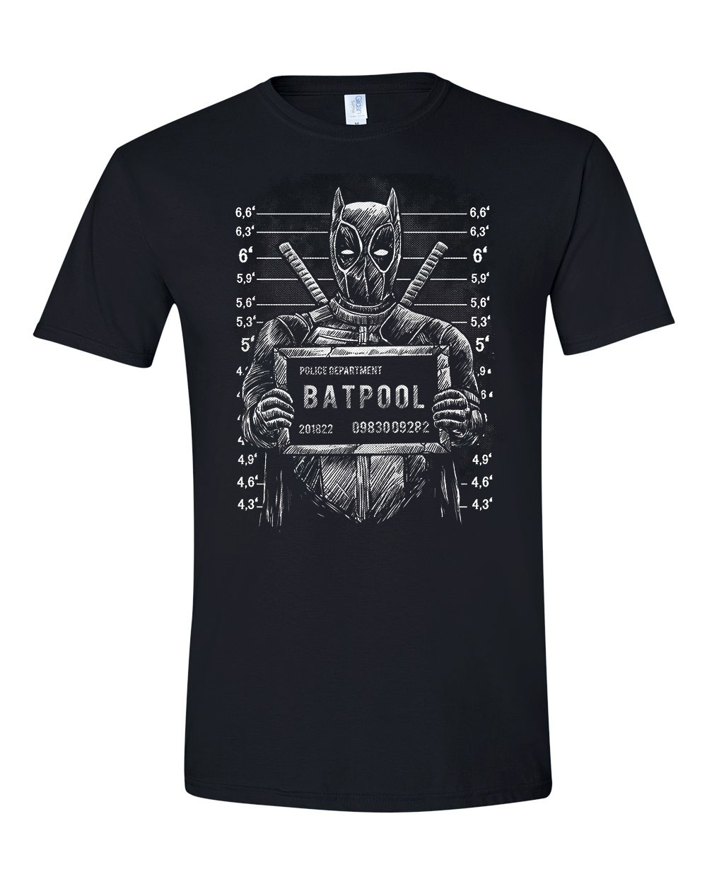 Batman Deadpool Fekete Férfi Póló