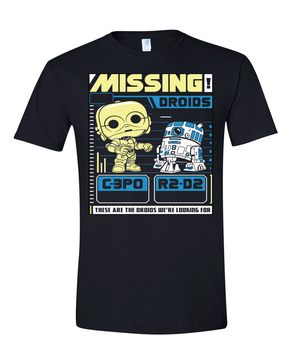 star wars c3po r2d2 Fekete Férfi Póló