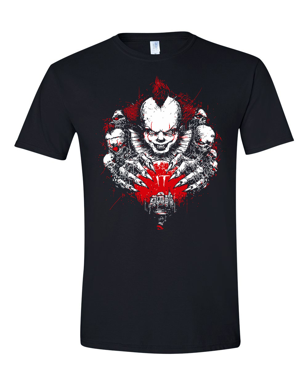 pennywise stephen king at it Fekete Férfi Póló