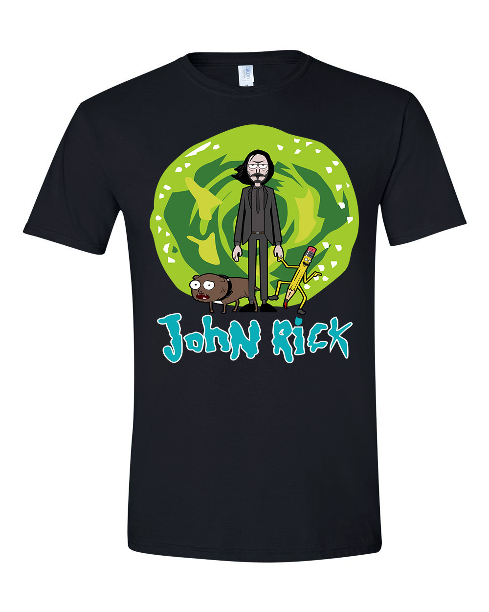 rick és morty Fekete Férfi Póló