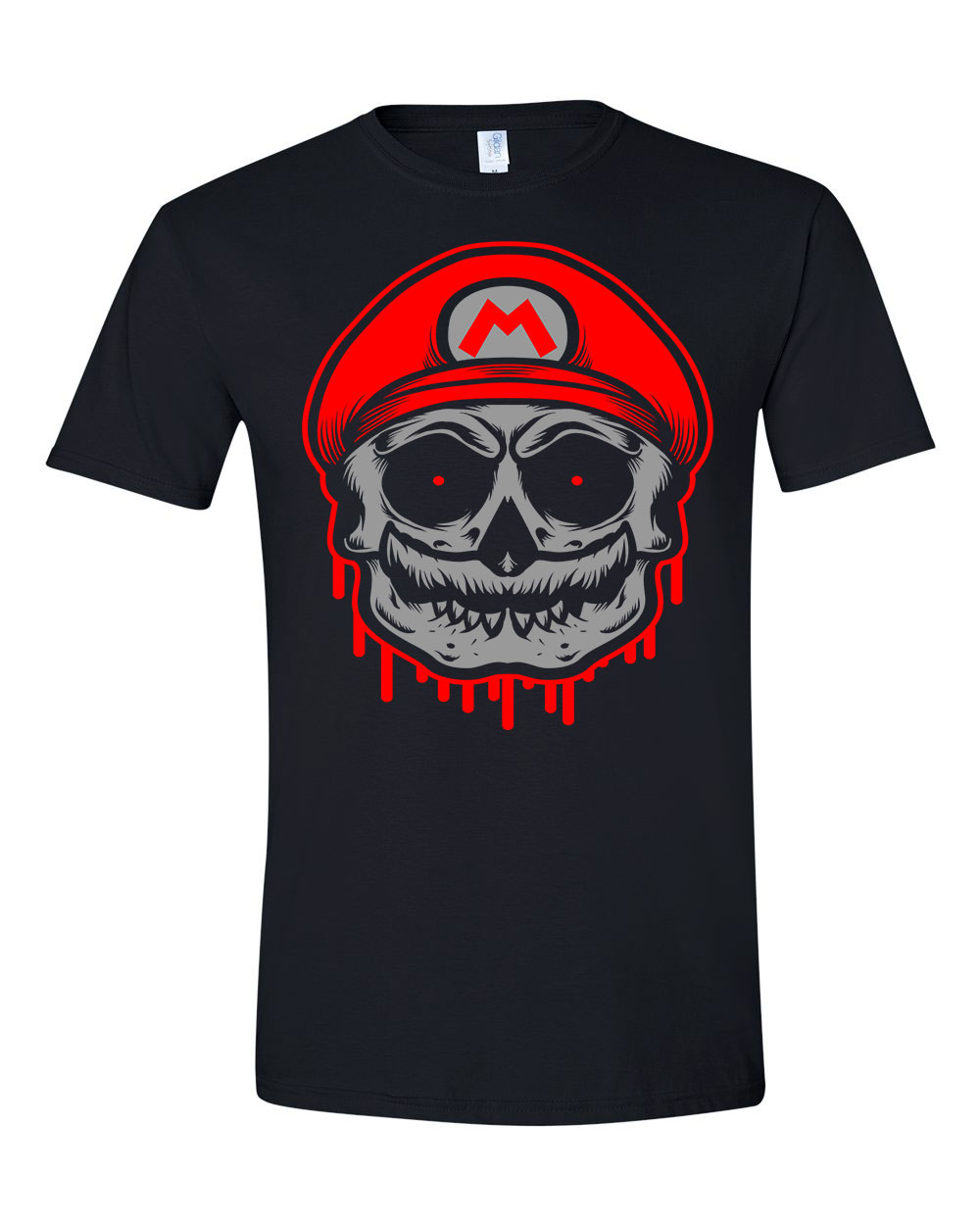 super mario koponya Fekete Férfi Póló