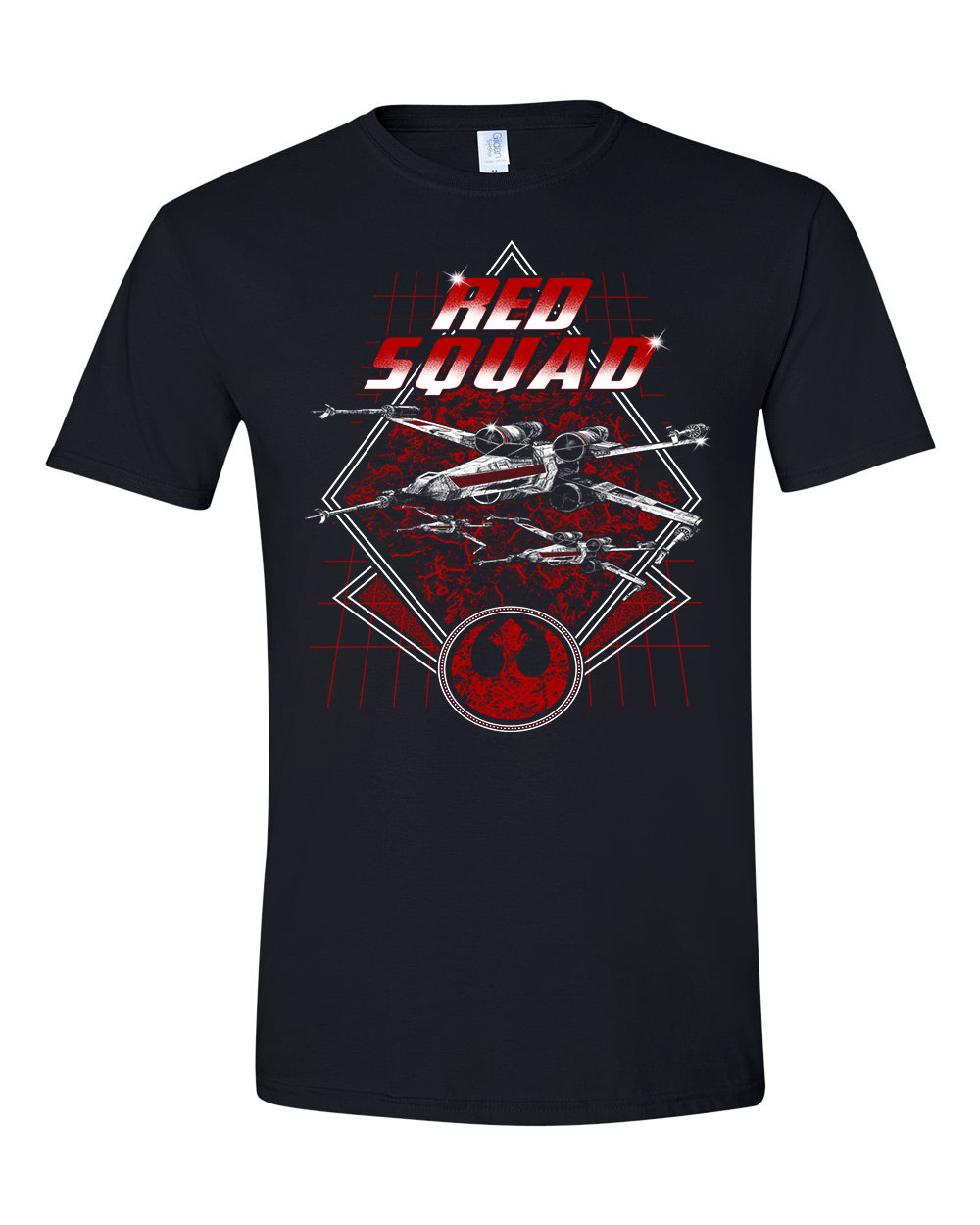 star wars red squad x-szárnyú Fekete Férfi Póló