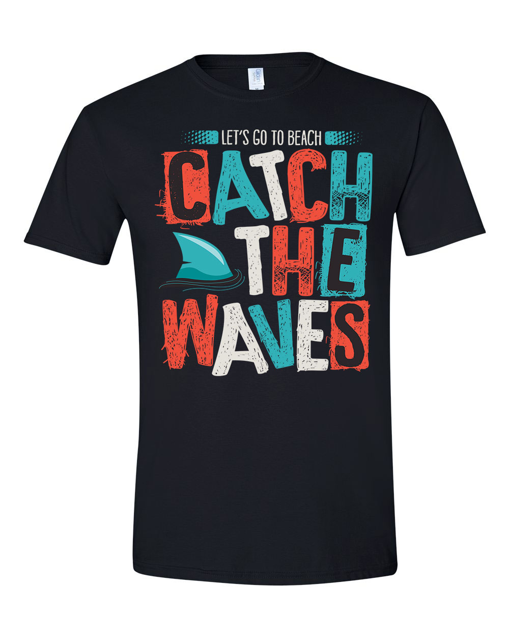 nyár hullámok beach part waves Fekete Férfi Póló