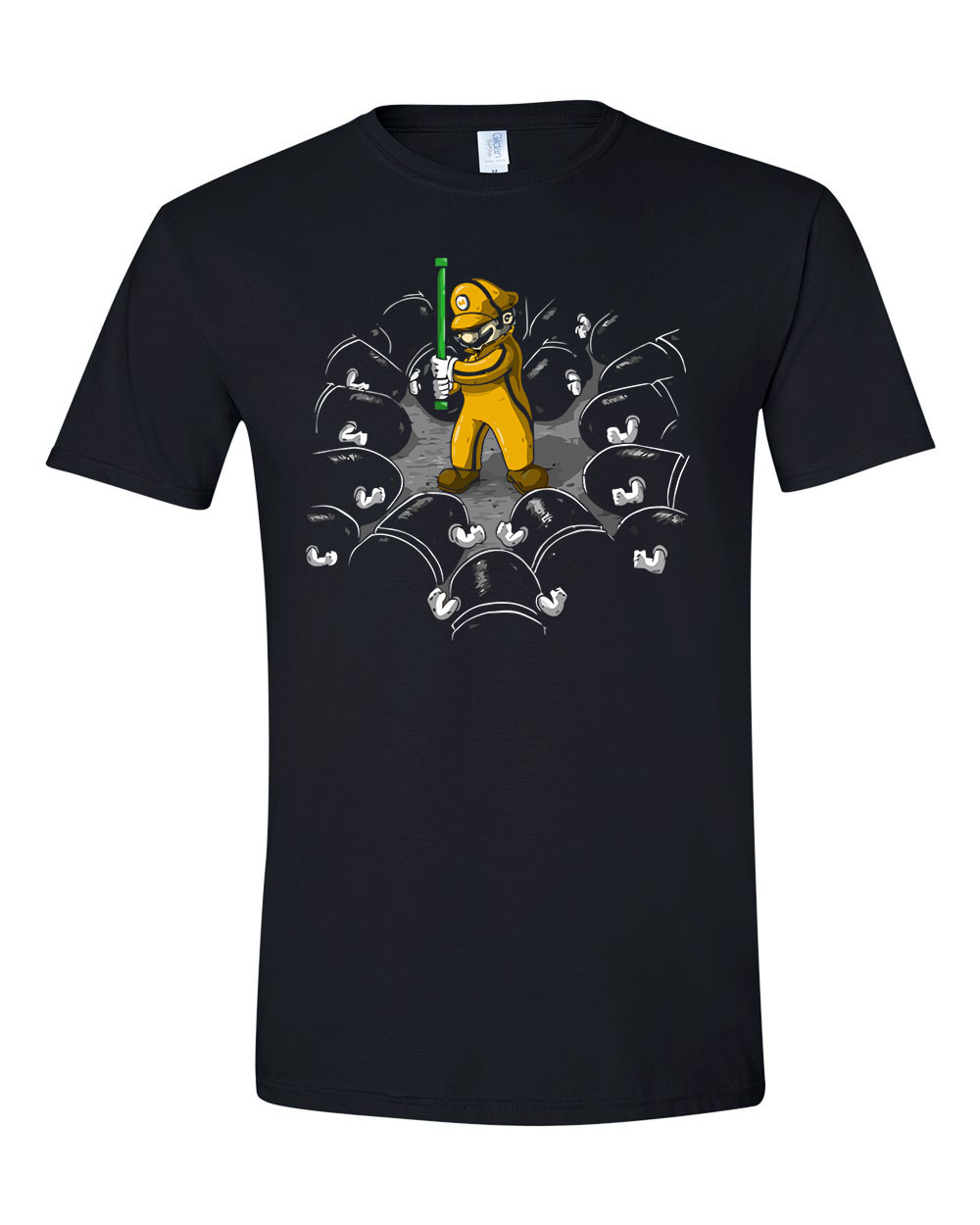 kill bill super mario humor Fekete Férfi Póló