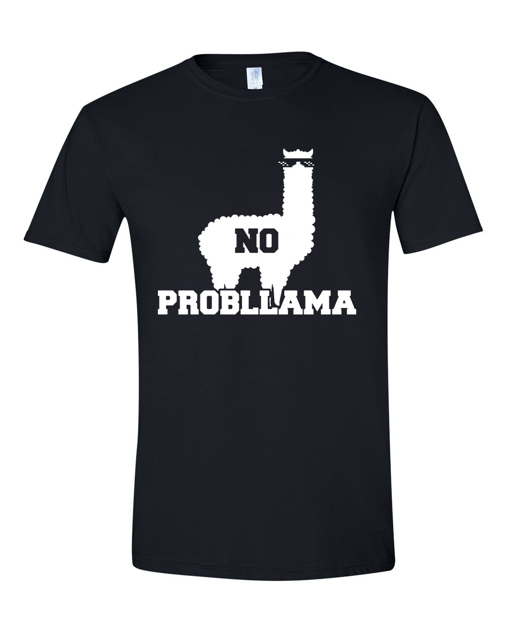 no probllama láma Fekete Férfi Póló