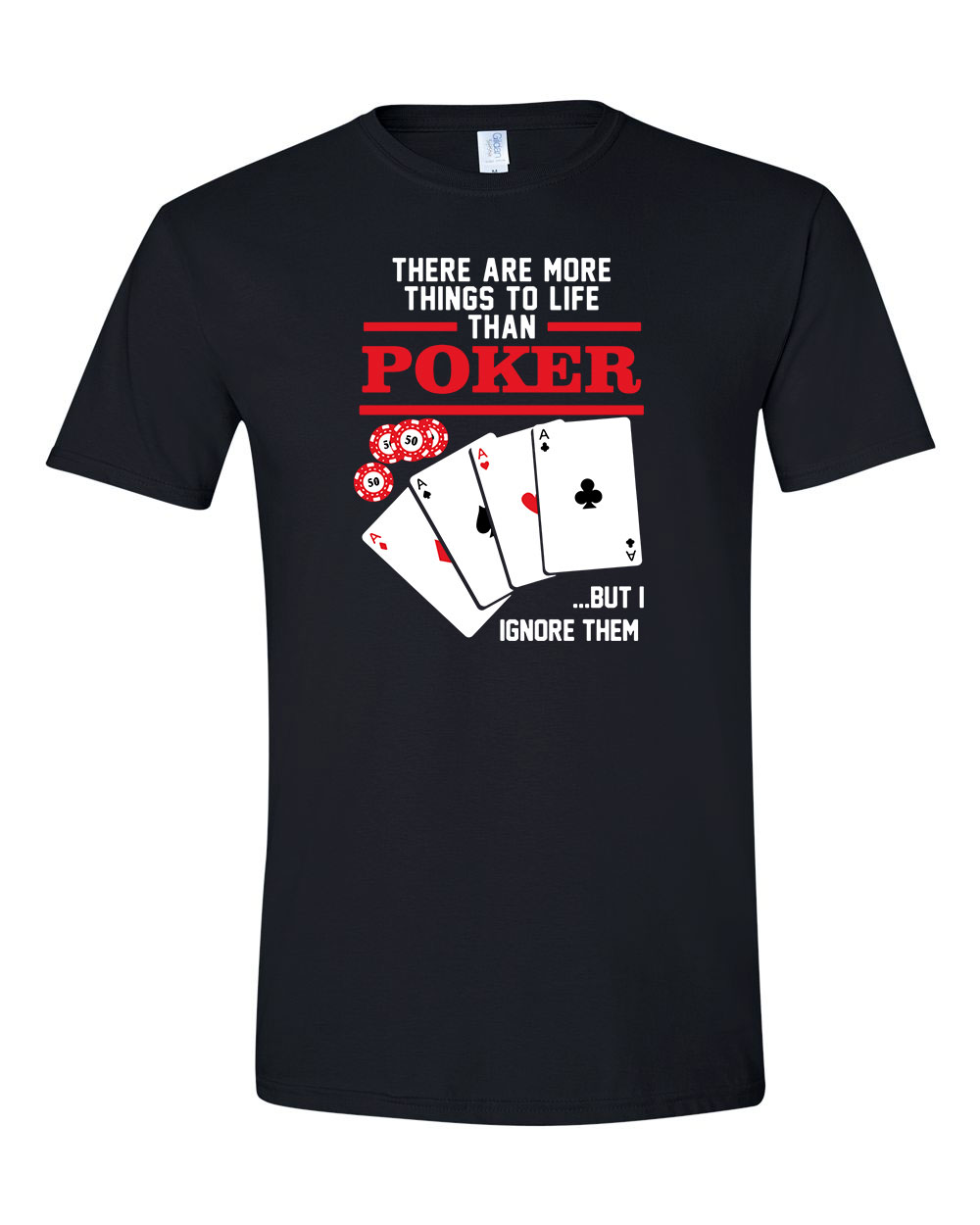 poker Fekete Férfi Póló