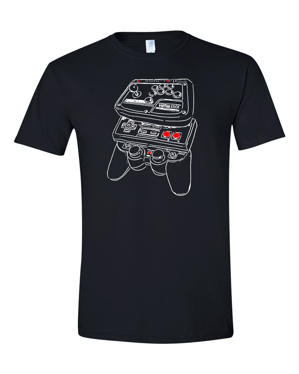 gamer joystick sega Fekete Férfi Póló