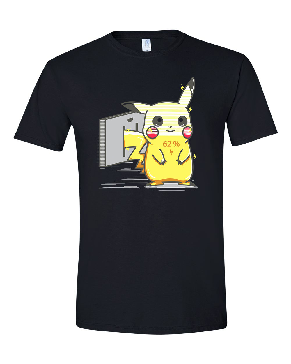 pikachu pokmon töltés Fekete Férfi Póló