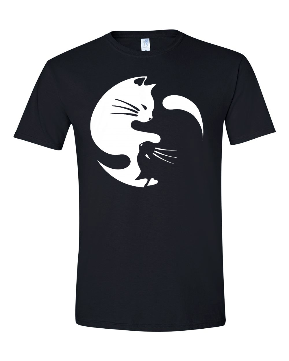 yin yang cicák cicás cica macskás Fekete Férfi Póló