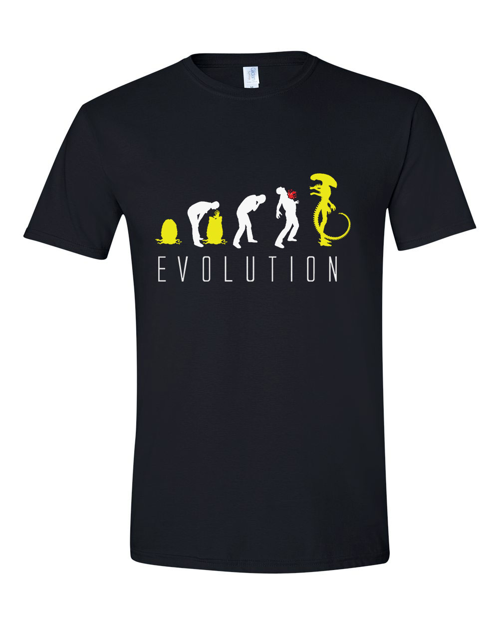 alien humor evolúció Fekete Férfi Póló