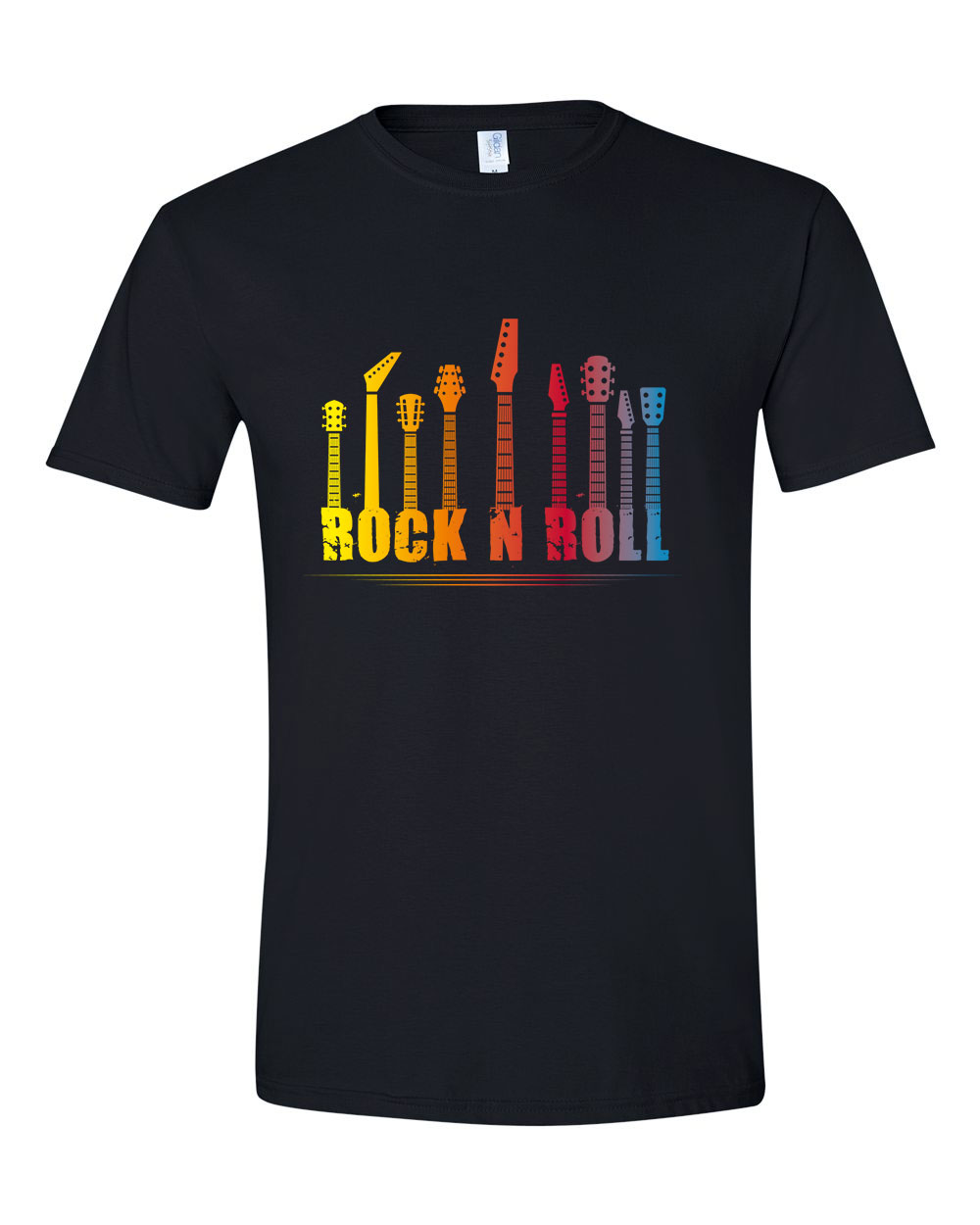 gitár gitáros rock and roll Fekete Férfi Póló